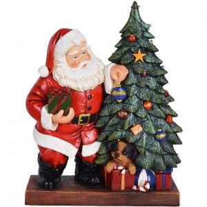 Çam Ağacı ve Noel Baba Figürü Polyester